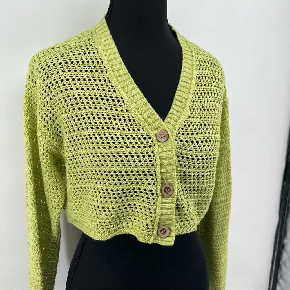 Love‎ Tree Lime Cardigan Sweater